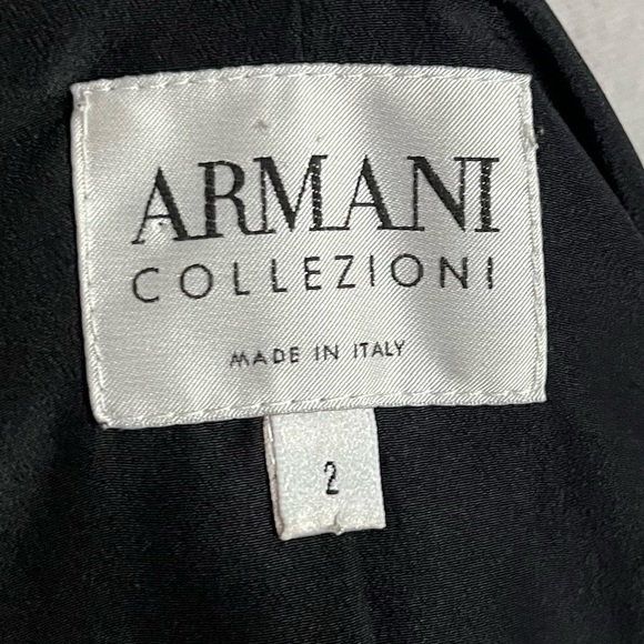 Armani Collezioni • Dark Navy Patterned Wool Blazer - Picture 4 of 7